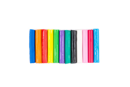 Twelve colors of Modeling clay set. Modeling and design for childrenの写真素材