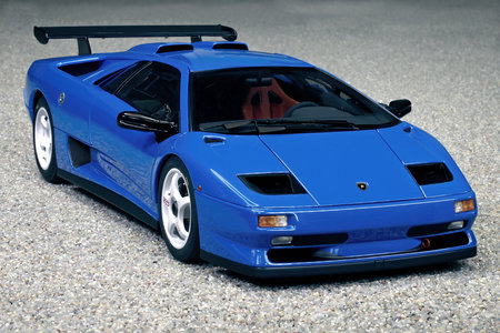Neu-Ulm, Germany - December, 07, 2022: Lamborghini Diablo SV-R sportscar. Oblique front view.のeditorial素材
