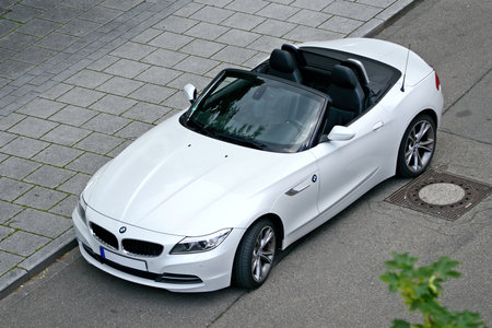Neu-Ulm, Bavaria, Germany - June, 06, 2024: Convertible car BMW 2-series (F23) at the roadside.のeditorial素材