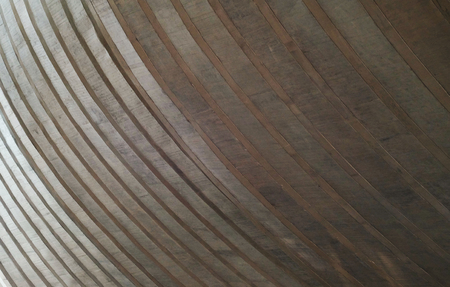 curved and gray concrete layers - abstract backgroundの写真素材