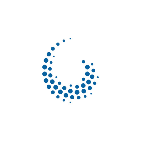 Abstract halftone dots  icon for technology business health company with modern high   end lookのイラスト素材