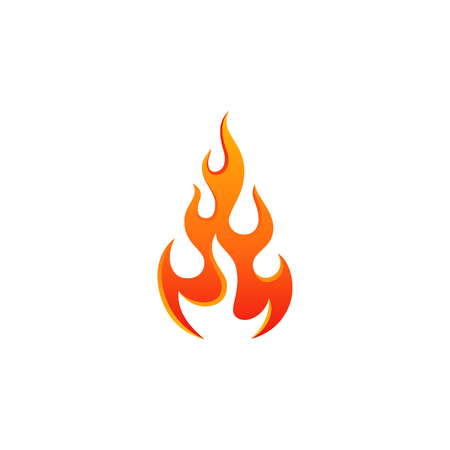 modern fire flame collection  symbol icon design vector hot colorのイラスト素材