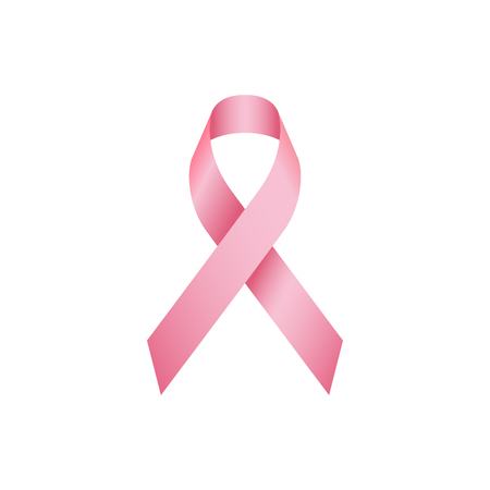 modern breast cancer awareness with pink ribbon colorful and elegant lookのイラスト素材