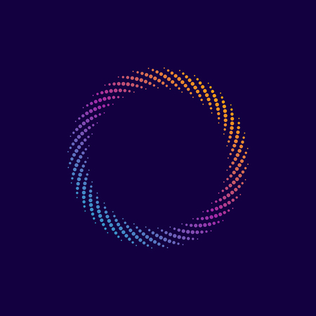 Modern Abstract Halftone Border Dots Logoのイラスト素材