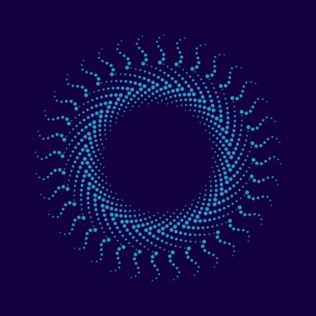 Modern Abstract Halftone Border Dots Logoのイラスト素材