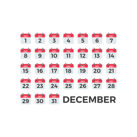 Modern Icon Calendar Template Setのイラスト素材