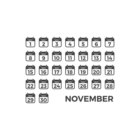 Modern Icon Calendar Template Setのイラスト素材