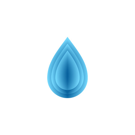 Modern Water Droplet Icon Logo Template for green technology business gas oil company with modern high end lookのイラスト素材