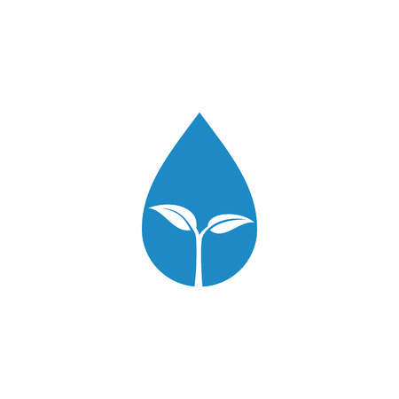 Modern Water Droplet Icon Logo Template for green technology business gas oil company with modern high end lookのイラスト素材