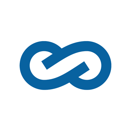 Modern Infinity Symbol Icons logo Template for technology business health company with high end lookのイラスト素材