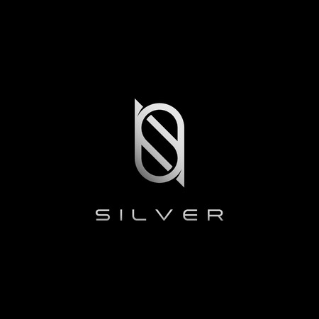 Modern S Letter Silver logo for technology business all company with modern high end lookのイラスト素材