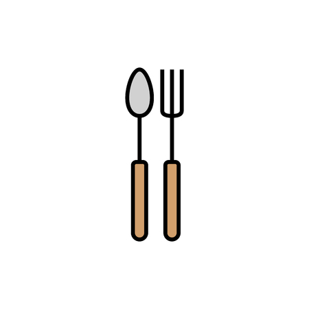 Cutlery Icon Vector logo for culinary business all company with modern high end lookのイラスト素材