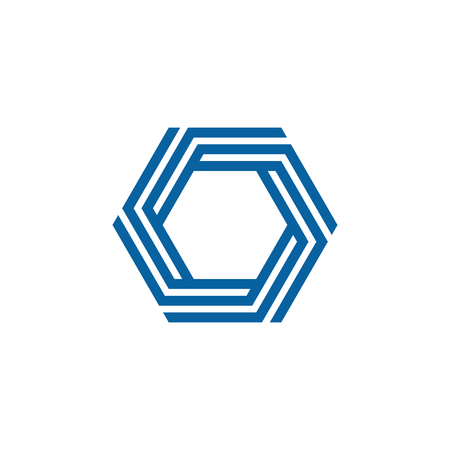 Unique New Geometric Design Icon Symbol Logo for technology business health company with modern high end lookのイラスト素材