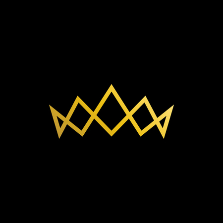 Simple Modern Royal Crown Icon Logo Symbols for Luxury Badges Card Invitations Decoration Elementのイラスト素材