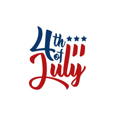 Modern Fourth Of July United States Independence Day Celebration Flag Background Header Banner Blue and Red Color For Personal and all Business Company with High end Lookのイラスト素材