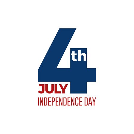 Modern Fourth Of July United States Independence Day Celebration Flag Background Header Banner Blue and Red Color For Personal and all Business Company with High end Lookのイラスト素材