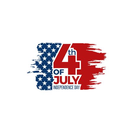 Modern Fourth Of July United States Independence Day Celebration Flag Background Header Banner Blue and Red Color For Personal and all Business Company with High end Lookのイラスト素材