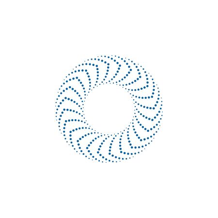 Modern Abstract Halftone Dots Frame Border for Company Health Technology Icon or Logo with High End Lookのイラスト素材