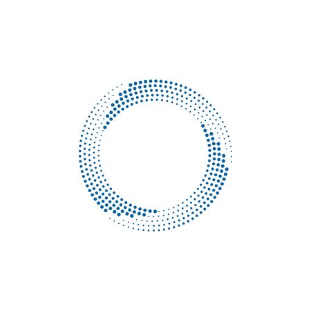 Modern Abstract Halftone Dots Frame Border for Company Health Technology Icon or Logo with High End Lookのイラスト素材