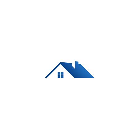 Real Estate Construction Logo design vector Template house and building with blue grey colorのイラスト素材