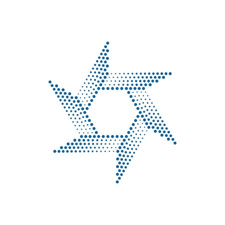 Abstract Halftone Dots Hexagon logo for Photography technology business health company design element with modern high end lookのイラスト素材