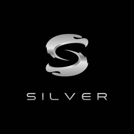 Modern S Letter Silver Eagle for technology fashion business all company with modern high end lookのイラスト素材