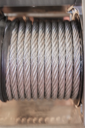 Steel Wire Rope roll in to a coilの写真素材