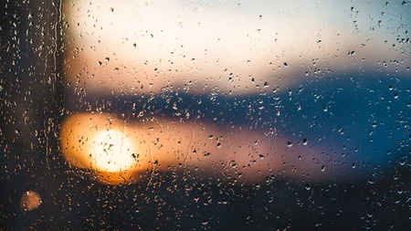 Raindrops in window