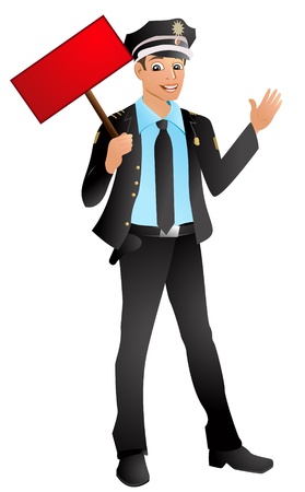 Police Sign Illustrationのイラスト素材