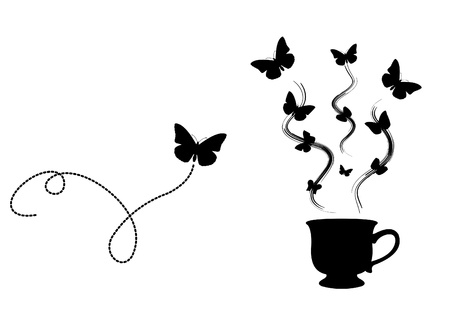 Tea Butterflyのイラスト素材