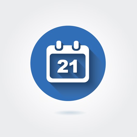 Flat icon - calendar with date. Vector illustrationのイラスト素材