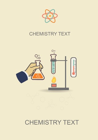 Chemistry infographic vector illustration, infographics template for medical research documents reports and thesisのイラスト素材