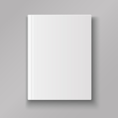 Blank book cover isolated  with shadow vectorのイラスト素材