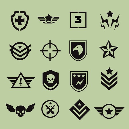 Military symbol iconsのイラスト素材