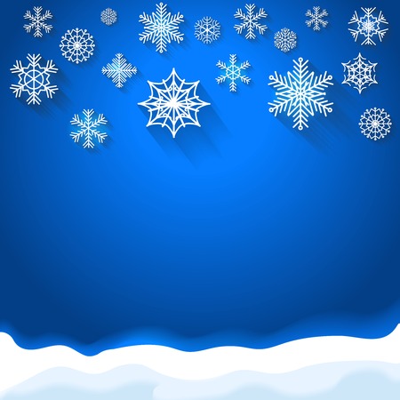 Abstract snowflake christmas background design white blueのイラスト素材