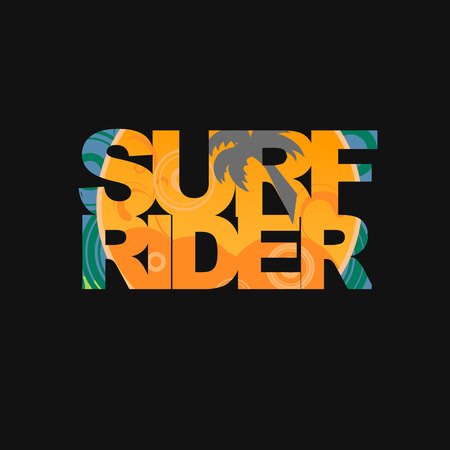 Surf rider  typography, surf t-shirt graphics, vectorsのイラスト素材