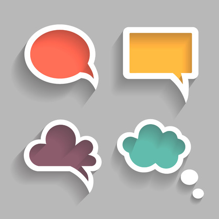 Set of colorful speech bubbles Vector modern setのイラスト素材