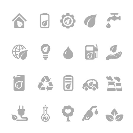 Set of eco energy iconsのイラスト素材