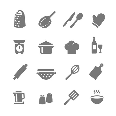 Set of kitchen and cooking icons.の写真素材