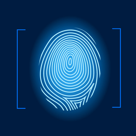 Fingerprint vectorのイラスト素材
