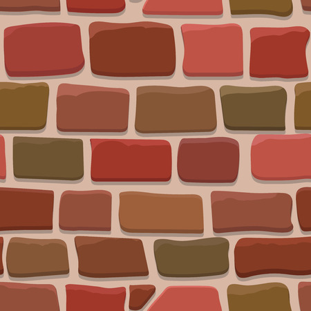 Seamless texture of a cartoon brick wallのイラスト素材