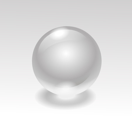 Glass realistic water  sphere ball isolated on background のイラスト素材