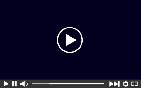 Video player template for web,  illustrationのイラスト素材
