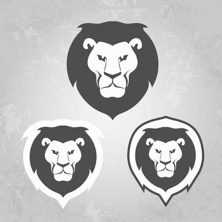 Set of Lion templatesのイラスト素材