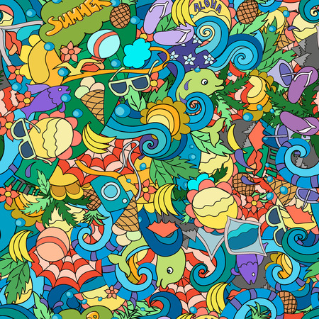 Seamless abstract pattern summer and travel backgroundの写真素材