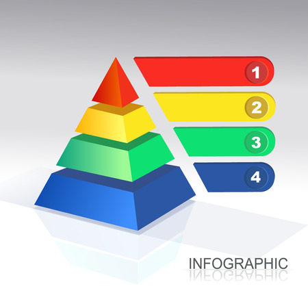Pyramid chart for infographic and presentations designの写真素材