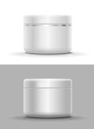 Blank Cosmetic Container for Cream, Powder or Gel のイラスト素材