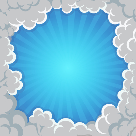 Boom. Comic book explosion. Cartoon bubble Smoke vectorのイラスト素材
