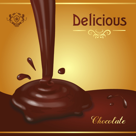 Dark premium collection chocolate background print for delicious dessert recipe abstract illustrationのイラスト素材