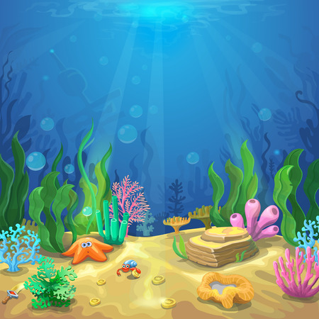 Underwater landscapeのイラスト素材